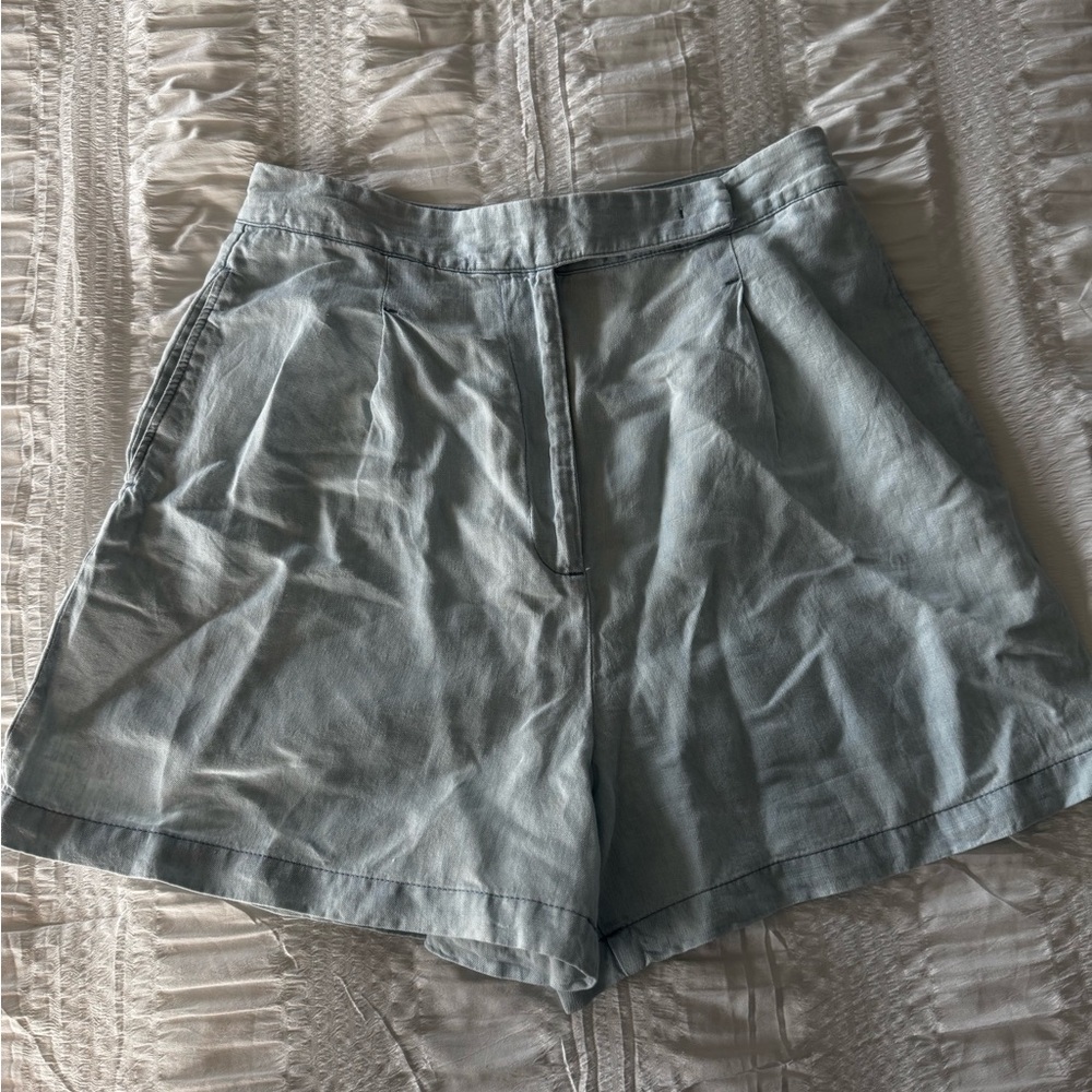 Zara linen blend shorts